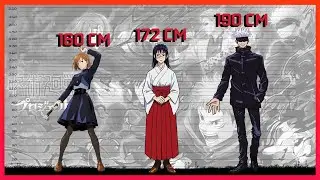 Jujutsu Kaisen All Characters Height Size Comparison [FANMADE]