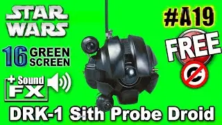 DRK 1 Dark Eye probe droid Star Wars Green Screen 3D