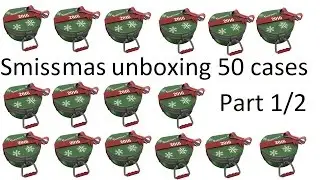 Smissmas unboxing 50 cases Part 1/2 - Unboxing + Raffle