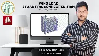 Automatic Wind Load Application in STAAD Pro Connect Edition- IS 875 Part 3 / No Lengthy Calculation