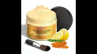 Máscara de arcilla con cúrcuma y vitamina C, para controlar la grasa y refinar los poros