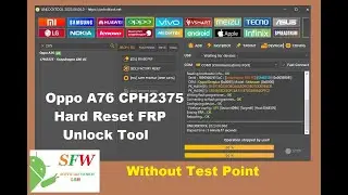 Oppo A76 CPH2375 Hard Reset FRP Bypass Unlock Tool