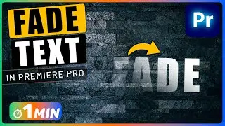 How to do CINEMATIC Text Fade Transition in Premiere Pro
