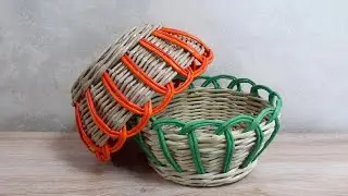 Ажурная конфетница из газетных трубочек. Мастер-класс