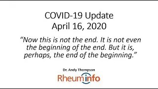 2020-04-16 - COVID-19 UPDATE - It is not the end. It is not the beginning of the end. But it is ...