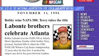 A Look Into 90s NASCARs Website and a 1996 First Article Published from Way Back Machine!?!