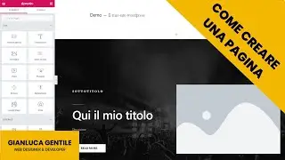 Come creare una pagina con Elementor
