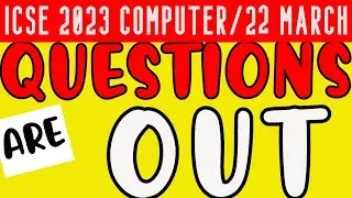 ICBSE 2023: Paper Pattern + Strategy | Most Important Topics & Java Programs | ICSE 2023 Computer I