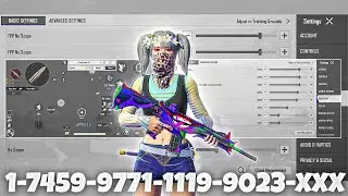 NEW UPDATE 4.3🔥BEST SENSITIVITY CODE + CONTROL SETTINGS BGMI/PUBG MOBILE