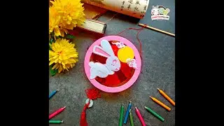 Crafterpillar Mooncake Festival Craft -Wooden Bunny Lantern Craft