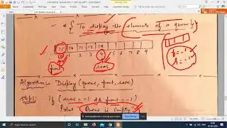 Course on Data Structures Lec 14: Print Elements of a Queue, Peek Operation, Algorithm with Examples