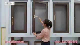 three kinds of in-opening screen windows with 304 stainless steel mesh