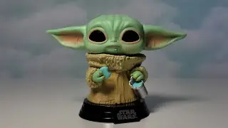 4K Baby Yoda Eating Blue Cookies🍪 Funko Pop 