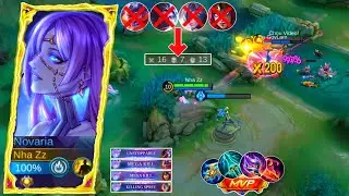 NOVARIA INTENSE MATCH ONE HIT DAMAGE! NOVARIA BEST BUILD & EMBLEM 2025 | MOBILE LEGENDS