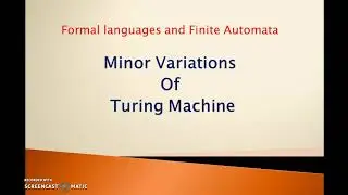 minor variations of turing machine