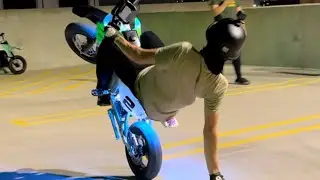 Riding Razor E bikes with the Boys