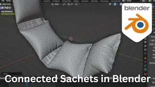 Making Connected Sachets in blender | blender tutorial