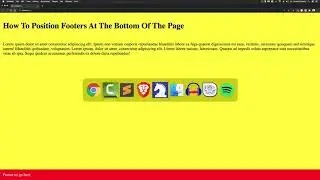 CSS Tutorial - How to position the footer at the bottom of page