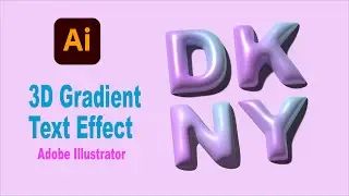3D Gradient Text Effect - Adobe Illustrator (Tutorial)