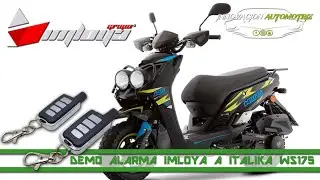 Demo funcionamiento  alarma imloya 001 en moto ws 175