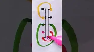 I can't draw the same colour seamless line 😄#artwork #shortvideo bhi