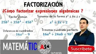 🎥 Factorización de expresiones algebraicas fácilmente✅ ejemplos✍🏻 diferentes métodos