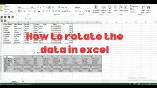 How to rotate the data in excel in TELUGU/rotation in excel/trick in excel
