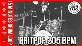 Drum Beat 205 bpm - Groove Drum Track 205 BPM Britpop | Batería 205 BPM Britpop