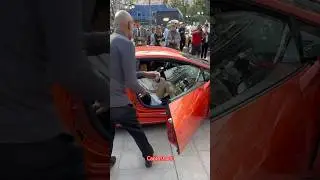 SEXY LADY BOSS ARRIVES IN LAMBORGHINI HURACAN 