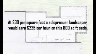 Hardscape Estimating-Potential Earnings Per Hour on an 800 sqft Paver Patio at $15 and $30 per sqft