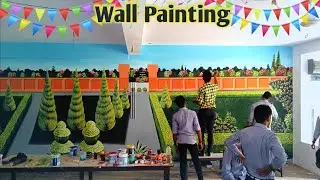 My Biggest Painting On School Wall 😍| Wall Painting | Amazing Arts |Street art | Jagdish Arts |