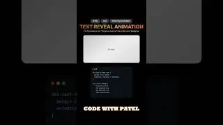 Text Reveal Animation CSS 😍 