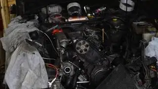 Audi A6 C4 2.5 tdi First start after engine repairing \ Первый запуск после капиталки.