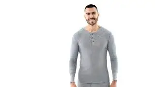 Fruit of the Loom Men's Recycled Waffle Thermal Underwear Henley Top (1 and 2 Packs)