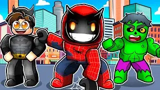 We Became OVERPOWERED SUPERHEROS in Roblox HERO TYCOON...