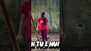 Zapa on the swing and Sarah going to swing too