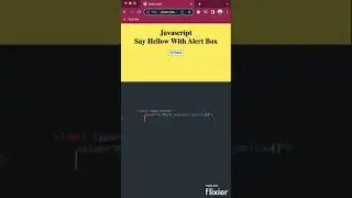 Javascript, say hello with a button, function and alert box #shorts #js #javascript #tips