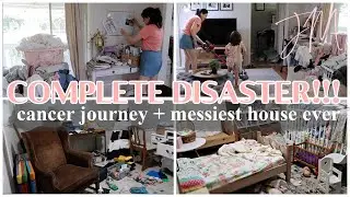 CLEANING THE MESSIEST HOUSE EVER after a Rough Week of Cancer Treatment Clean With Me! Justine Marie