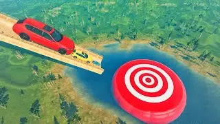 Small to Giant Cars vs Giant Ramp #3 | beamng.drive