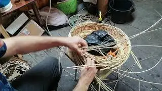 Поднос плетёный из лозы часть 3