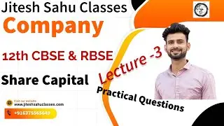 12th Accountancy || CBSE || RBSE || 2024-25 || Accounting for share capital || Online Classes ||