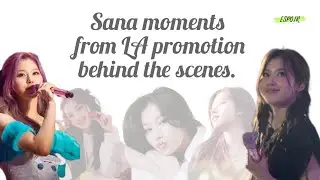 Sana  moments from  LA  promotion  behind the scenes. #twice