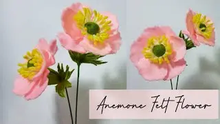 How to Make Anemone Felt Flower | Felt Anemone | Bunga Anemon dari Kain Flanel