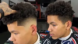 CURLY DROP FADE BARBER TUTORIAL