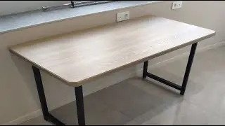 Стол из массива ясеня в стиле лофт