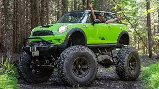 First Test Drive! Monster Truck Mini Cooper.