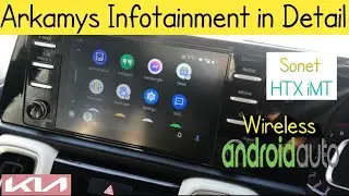 VLOG-9 | Arkamys Infotainment Explained in detail | Wireless Android Auto | DRVM | KIA SONET HTX iMT