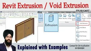 How to use Extrusion and Void Extrusion in Revit | Explained Tutorial with Examples