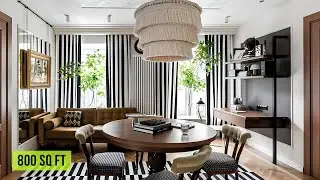 A Cozy and the Most Inspiring Apartment 800 sq.ft. Interior Design, Room Tour