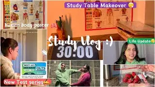 I JOINED A NEW TEST SERIES‼️ | Study Desk Makeover, Life Update #vlog #testseries #study #neet #pw